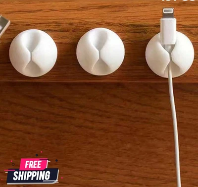 3 pcs Cable Organizer Management Round Holder for Office Desk Room Home Organize - Image 1 of 4