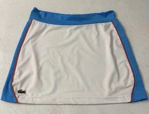 Lacoste Skirt Women 38 US 4 White Logo A Line Athletic Tennis Golf Preppy - Picture 1 of 10