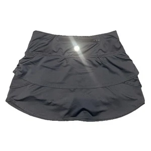 Athleta Swagger Skort Damen schwarz gestreift Stufen Rüschen Tennis Golf XXSMALL XXS - Bild 1 von 6