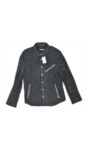 John Varvatos Men's Snap-Front Suede Jacket 40 M US Imperfect NEW $1998 L665P4 - Picture 1 of 5