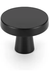Perillas negras, paquete de 5 perillas negras de gabinete para herrajes redondos de gabinete de cocina negro - Imagen 1 de 6