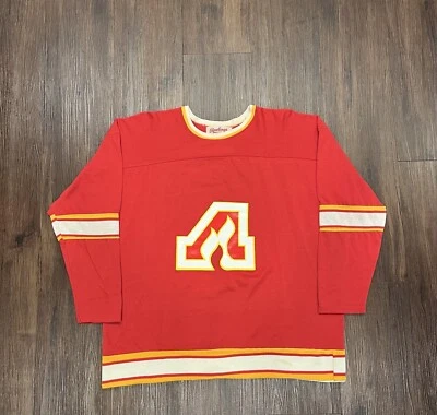 Vintage 70s Atlanta Flames Rawlings Durene NHL Hockey Jersey - Size XL - Image 1 of 4