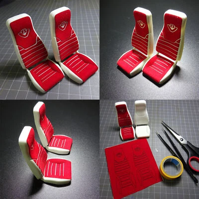 For Tamiya Scania RC Car Truck Tractor 1/14 DIY Suede Decorative Stickers Seats - Image 1 of 4