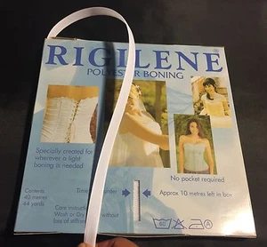 20 Yards-rigilene Polyester Boning For Nursing-corsets-hoop Skirts-1/2in White. - Picture 1 of 9