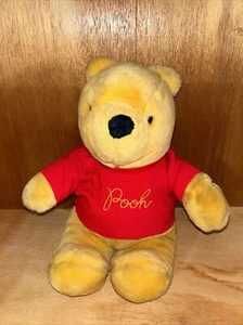 Vintage Winnie the Pooh Plush Bear Red Knit Walt Disney Gund Sears 12” - Picture 1 of 11