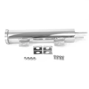 86-93 Ford Mustang Radiator Overflow Tank, Stainless w/ Cap & Hardware, Fox Body - Picture 1 of 2