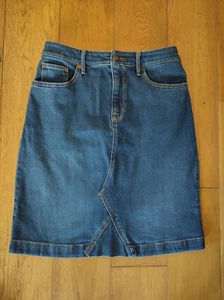 WHITE STUFF denim skirt size 10 - short / knee-length stretch blue - Picture 1 of 3