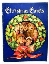 1942 Vintage WHITMAN Illustrated Old CHRISTMAS CAROLS Sheet Music Lyric SONGBOOK