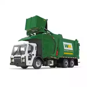 2023 First Gear 1:34 WASTE MANAGEMENT Mack LR McNeilus® Meridian Front Loader - Picture 1 of 5