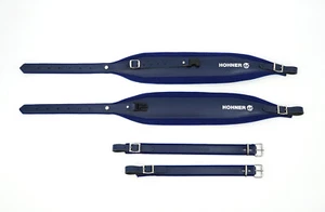 Hohner ACC18 Italian Leather and Velour Accordion Shoulder Straps - XL- Blue - Picture 1 of 1