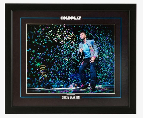 Chris Martin Signed & FRAMED Photo Giant Image COLDPLAY AFTAL COA (A) Cover