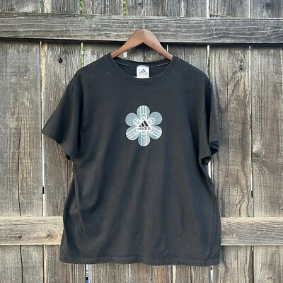Camiseta de fútbol vintage Y2K Adidas ropa de calle floral Foto 1 de 4
