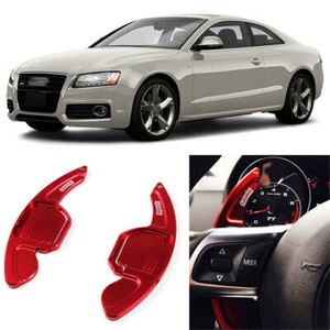 2pcs Alloy Add-On Steering Wheel DSG Paddle Shifters Extension For Audi A5 09-11 - Picture 1 of 10