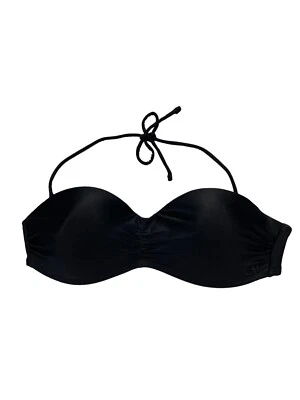 Top de bikini OP Ocean Pacific negro talla grande acolchado con aros soporte OP logo Foto 1 de 4