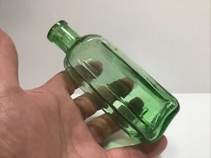 Small Antique Bright Green Izal Pyramide Shaped Disinfectant Bottle. - Picture 1 of 4