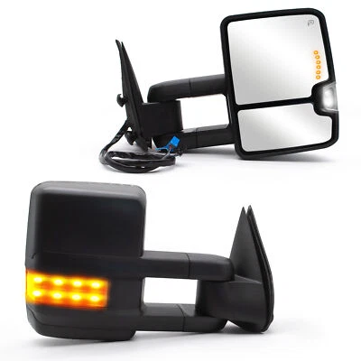 Towing Mirrors For 03-06 Chevy Silverado 1500/2500/3500 Power Heated Signal - Image 1 of 4