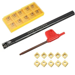 8mm S08KSCLCR06 Alloy Steel Lathe Boring Bar with CCMT060204 Carbide Inserts - Picture 1 of 12