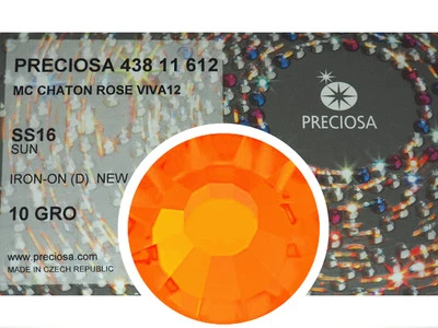HOTFIX, 1440 Preciosa Genuine Czech Crystals 16ss Sun Viva Iron-on, 4mm ss16 - Image 1 of 2