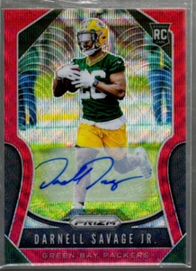 A9949- 2019 Panini Rookie Autographs Prizms Red Wave #383 Darnell Savage Jr /149 - Picture 1 of 2