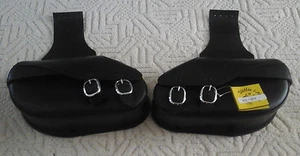 SET OF TWO WILLIE & MAX MOTORCYCLE SADDLEBAGS STYLE 1904 W/CHROME BUCKLES - Picture 1 of 4