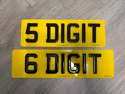 PLACAS CORTAS DE 5/6 DÍGITOS 16" 13" 2D/3D GEL/4D GEL PIRÁMIDE/SOMBRA Número Placa Foto 1 de 4
