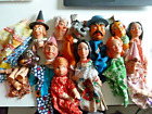 Lot 12 marionnettes ou tetes  anciennes dont sergent garcia zorro vintage