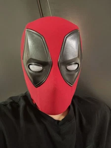 US Ship Deadpool 3 Helmet Mask Light Up Movable Eyes Remote Control Red Headwear - Picture 1 of 5