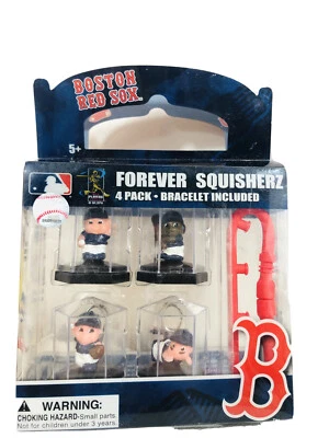 Licencia Oficial Boston RED SOX Forever SQUISHERZ PAQUETE DE 4 Pulsera Incluida Foto 1 de 4