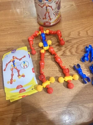 ZOOB 26 Pieces  With Instruction Cards Set Building Toy Snap Family Fun Read - Image 1 of 4
