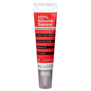100% Silicone 2.8 oz. Clear Caulk and Sealant for Plastic Sheets - Picture 1 of 2