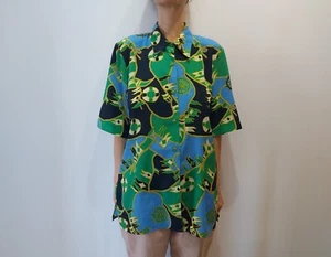 Straven maglia donna viscosa fantasia oceano marina bottoni astratti taglia XL 16 - Foto 1 di 8