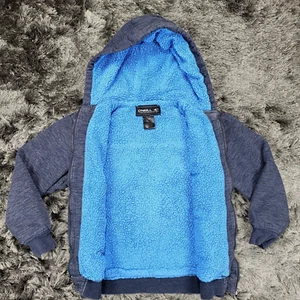 O'Neill Jacket Youth XL Blue Fleece Cotton Outdoor Long Sleeve Hooded Full-Zip - Picture 1 of 20