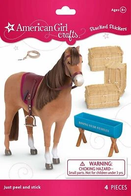 Pegatinas apiladas American Girl Crafts 3D castaño caballo SELLADAS Foto 1 de 4