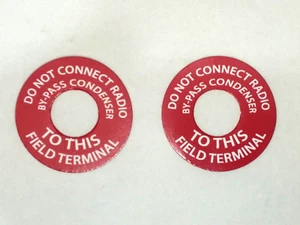 1102096 Generator Warning Tag Labels 12 Volt Delco Remy Chevrolet   GMC - Picture 1 of 1