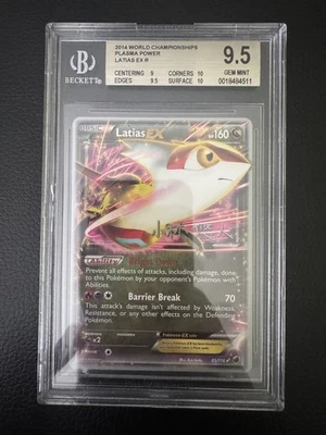 Pokemon Latias EX 85/116 Ultra Rare 2014 World Championship Beckett 9.5! - Image 1 of 3