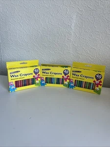 3x Brand New Great Expressions Wax Crayons Assorted Colours 48 Pack - Picture 1 of 3