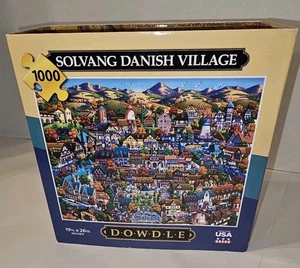 Dowdle 1000 Piece 🧩 Jigsaw Puzzle - Solvang Danish Village, NEW with Poster - Picture 1 of 11