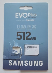 SAMSUNG EVO Plus (2024), Micro-SD Speicherkarte, 512 GB, 160 MB/s - Zdjęcie 1 z 4