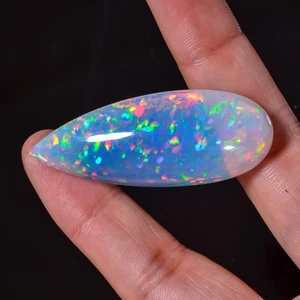 20 Ct Natural Ethiopian Fire Opal Certified Play of Color Pear Cut LooseGemstone - Picture 1 of 5