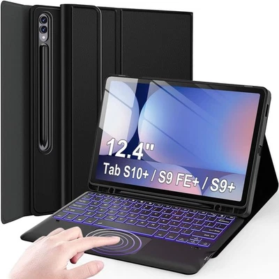 Funda con teclado Nanhent para Samsung Galaxy Tab S10+/S9 FE+/S9+ Plus 12,4 pulgadas T... Foto 1 de 4
