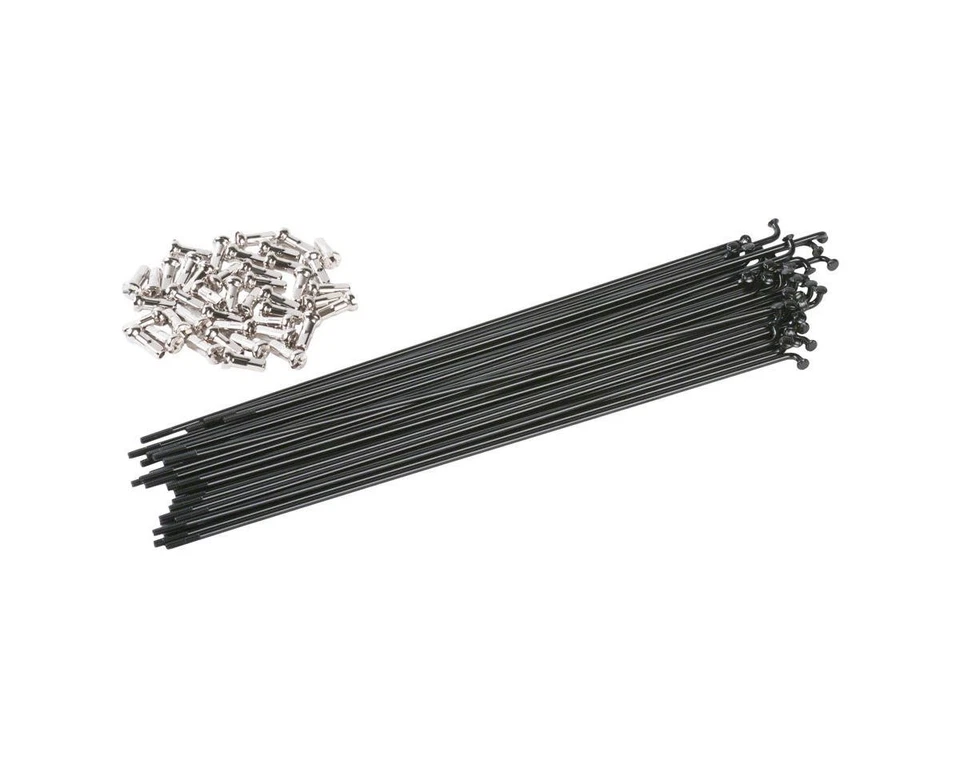 Odyssey HGS 14g Spokes w/ Spoke Nipples (Black) (Box of 40) - Image 1 of 1