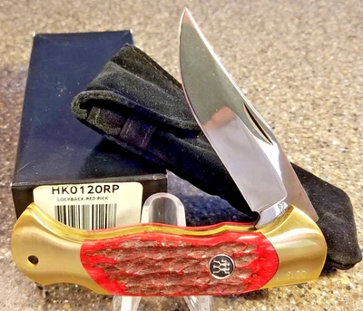 JA Henckels HK0120RP, Lockback Jigged Red Bone, 4-1/8", 1-Blade, NEW, Vintage - Image 1 of 4