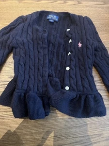 Polo Ralph Lauren Navy Cardigan 2 Years - Picture 1 of 8