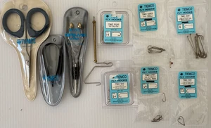 Tiemco Ceramic Bobbin Scissors Hackle Pliers Fly Tying Tools Umpqua #14 Hooks - Picture 1 of 21