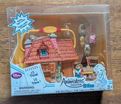 NIB Disney Princess Belle Animator Collection Littles Mini Playset Beauty Beast  - Image 1 of 4