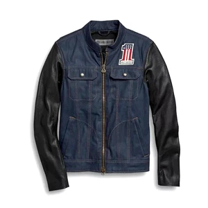 Harley Davidson Men’s High Quality Denim Riding Jacket, Motorcycle Outerwear - Picture 1 of 4