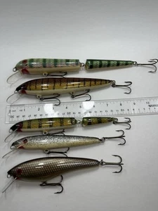 Jones Wood Crankbait 5 Bait Lot - alt, Zustand siehe Bilder - Moschus Hecht Zander - Bild 1 von 21