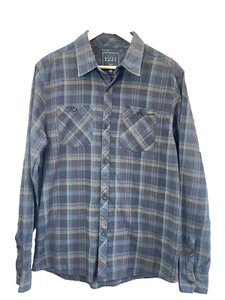 Billabong Men’s Brown Stripe Check Shirt Long Sleeve Pocket Detail 100% Cotton M - Picture 1 of 12