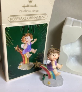 Vintage Hallmark Rainbow Angel Keepsake Christmas Ornament 1983 in Box QX416-7 - Picture 1 of 9