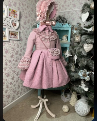 Abrigo de invierno Luxoramoda hecho a mano estilo vintage nuevo con etiquetas talla 10 Foto 1 de 4